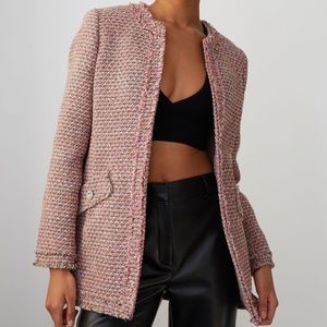 Aritzia Babaton Times Tweed Boucle Textured Jacket